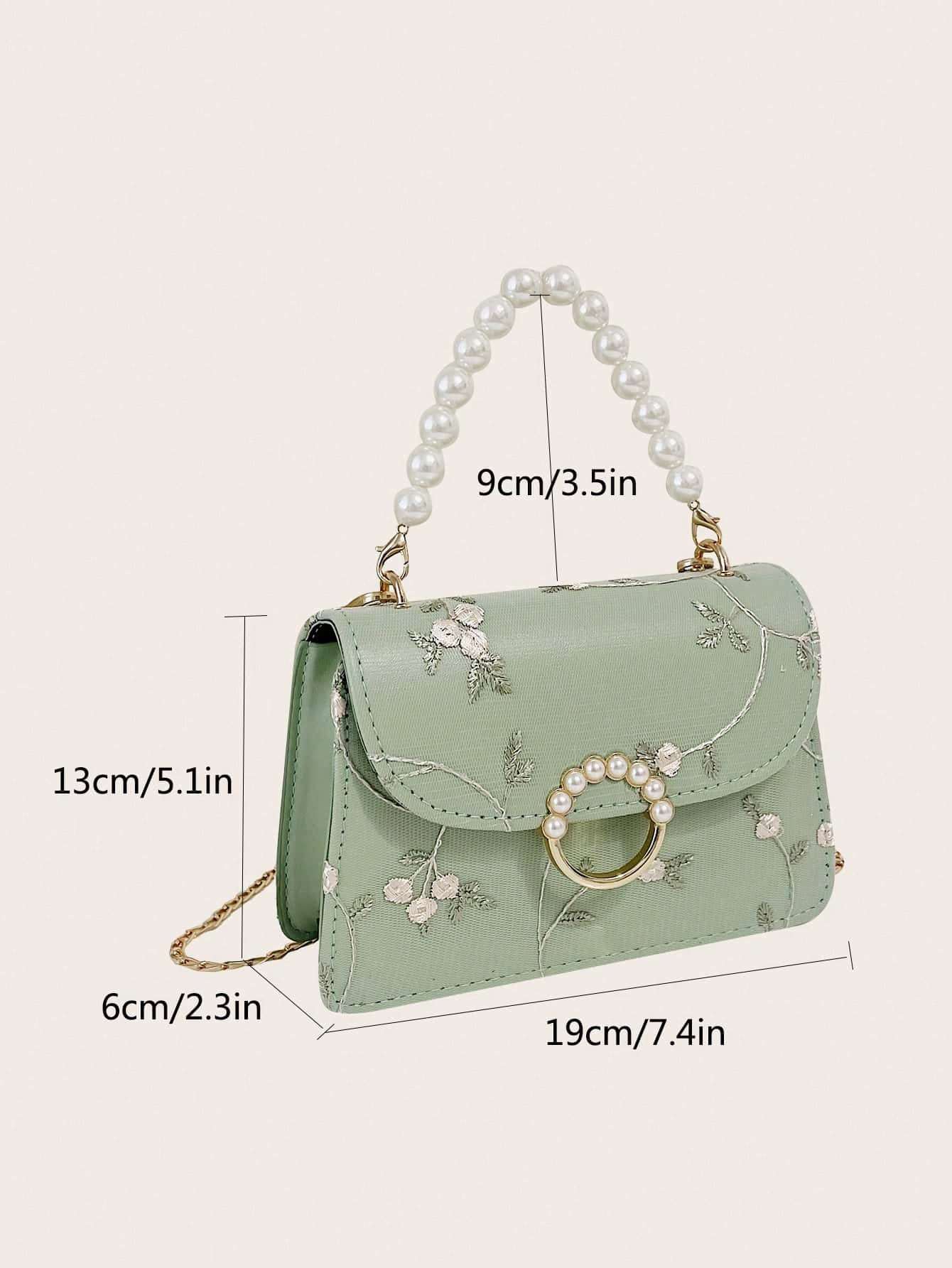 Elegant Pearl Lace Crossbody & Handbag for Women β Small Fashion Square Bag